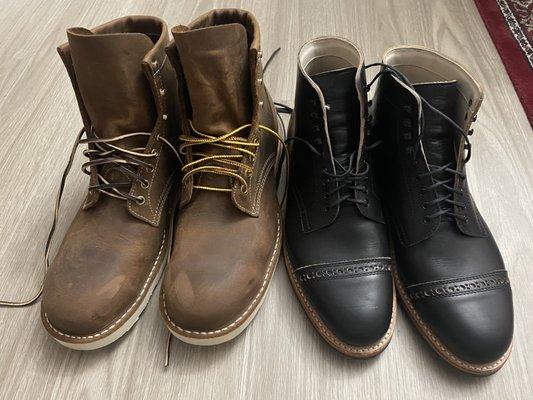 My two purchases from Baker's, both boots from White's.