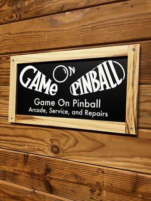 Game On Pinball sign