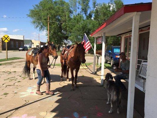 You never know who will stop by for Ice Cream!