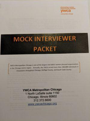 Volunteering with mock interviews for the YWCA CONSTRUCT Program