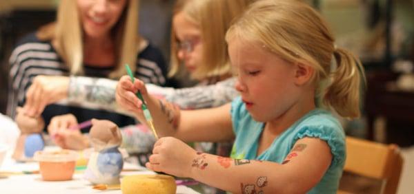 Pottery classes for all ages.