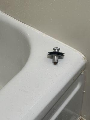 Drain plug left out.