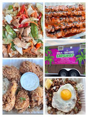 Delicious Chicken Pancit, Chicken Wings, BBQ sticks and Pork Sisig. We enjoyed it all. Thank y(･‿･)u Jolly and Carl!