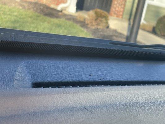 Damage done to the front of my dash.