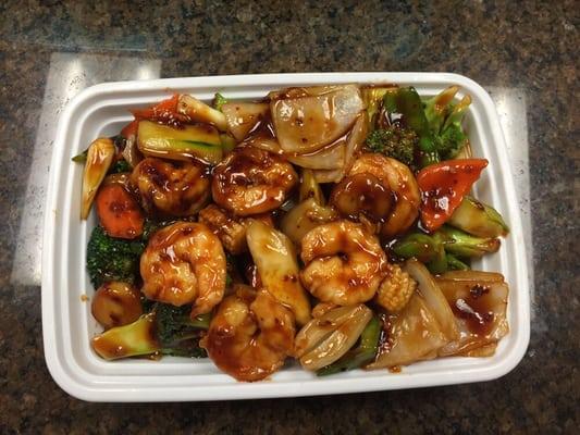 Szechuan Shrimp.