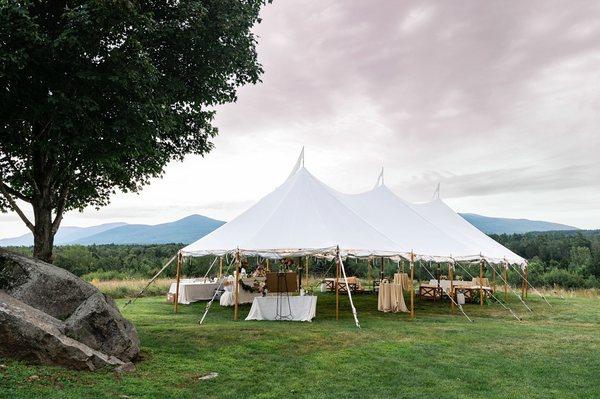 Beautiful sailcloth tents for weddings