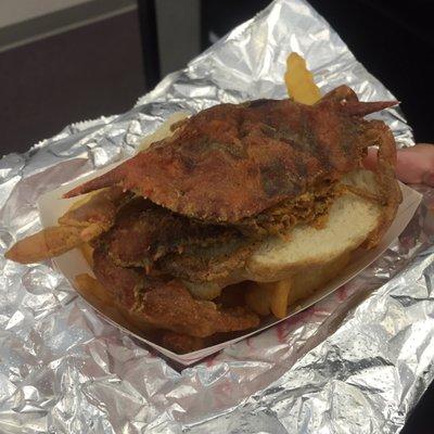 Soft shell crab and fries!