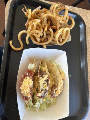 Daily Three Tacos and fries