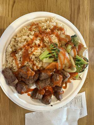 Steak Hibachi w/siracha