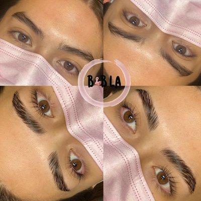 Brow lamination & lash lift combo