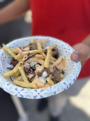 Loaded fries with grilled pork @ The Tet Festival.