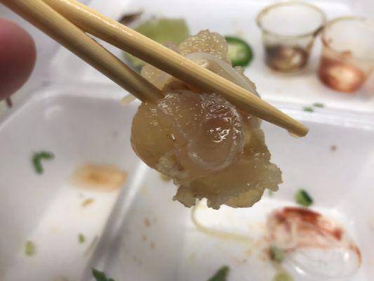 This is tendon. Delicious! Thouroughly cooked and tender