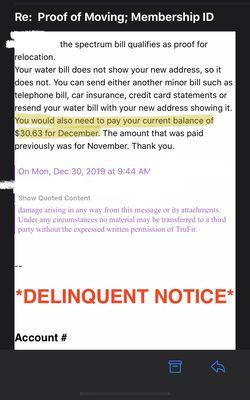 Proof of the ongoing billing runaround scam.