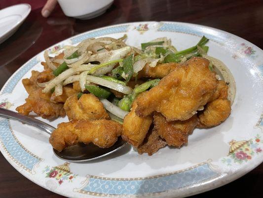 Chinese menu: Salt and pepper chicken