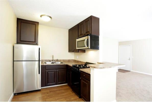 Remodeled 2 bedroom kitchen area