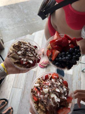 Nutelloco Coconut Bowl, Stupid Cupid,  Pura Vida Acai Bowl