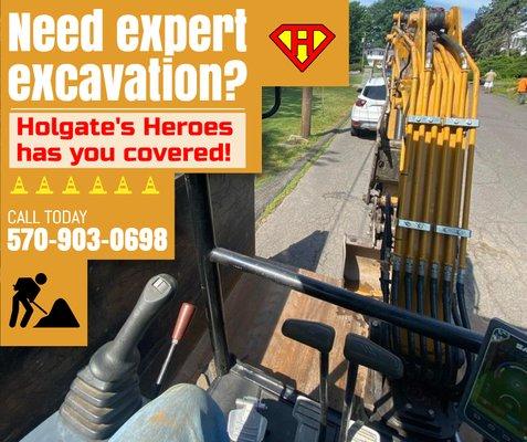 We offer excavation services at your location. Call 570-903-0698