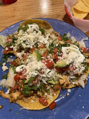 Grilled chicken tostadas