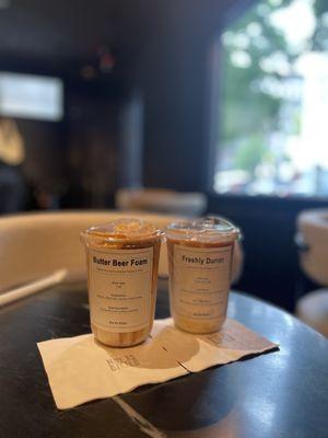 Butter Beer Foam and Freshly Durian