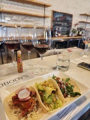 Wine and taco tasting event for Cinco de Mayo