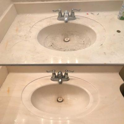 Before and After - Bathroom Cleaning