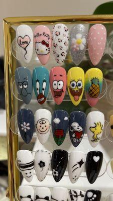 Hand drawn nail art