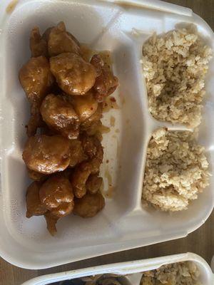 Orange Chicken and rice