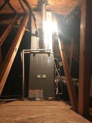 RC Air installed a new central furnace unit