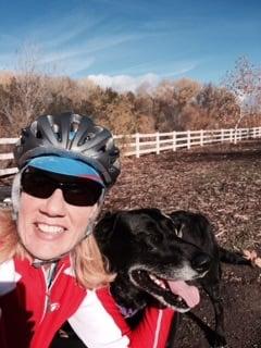 Selfie break on a beautiful on the bike path