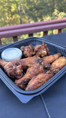 Lemon Pepper Smoked Wings.