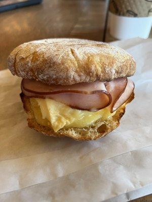 Ham Egg and Cheese Sandwich