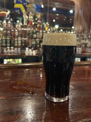 One of the many delicious milk stouts on the menu this month.  Great with one of their burgers.