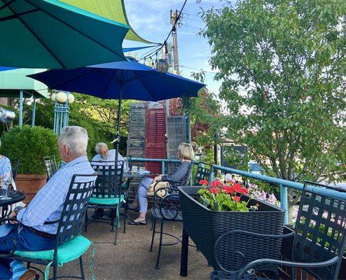 Great patio on cooler summer days!