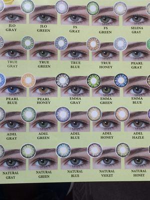 Colored contact lenses. On sale now!