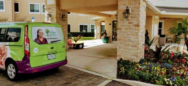 Bringing the van to Somerby Senior Living to drop off the Meals on Wheel donation bin. What a great partner they've become!