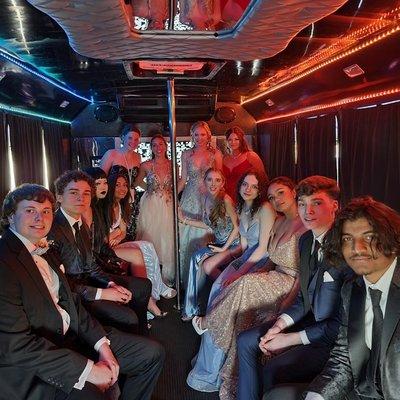 Hamilton High 2022 Prom Ramblin Ridez Party Bus Rentals #ramblinridez #partybus #Prom #gilbert #queencreek #chandler #tempe #Scottsdale