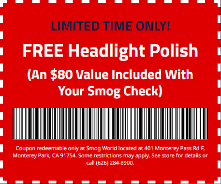 Smog Check Free HeadLight Polish