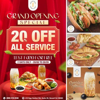 GRAND OPENING SPECIAL