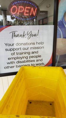 Donation bin