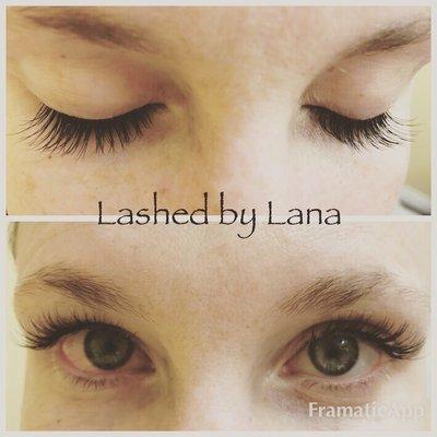 Beautiful set of classic eyelash extensions on this beautiful client. The extensions really brought out her deep set eyes.