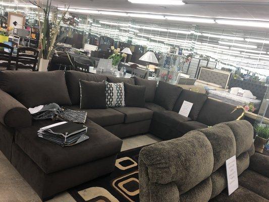 Brown sectional