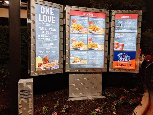 Drive-thru Menu