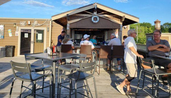 Outdoor patio upstairs