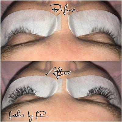 Before and After- Classic/Natural Set of Mink Lashes