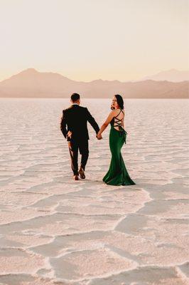 Engagement photos with both outfits tailored