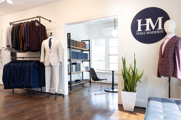 Visit our Montrose-area showroom for a private appointment to build your wardrobe.