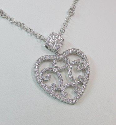 Diamond, White Gold Pendant & Chain