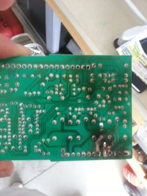 Lighting strike burnt up this circuit board