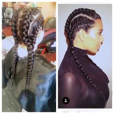 She asked for the pic on the right.. Perfect! Super cute.. By Akilah Monae'!