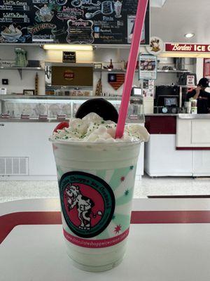 Mint shake for St. Patrick Day